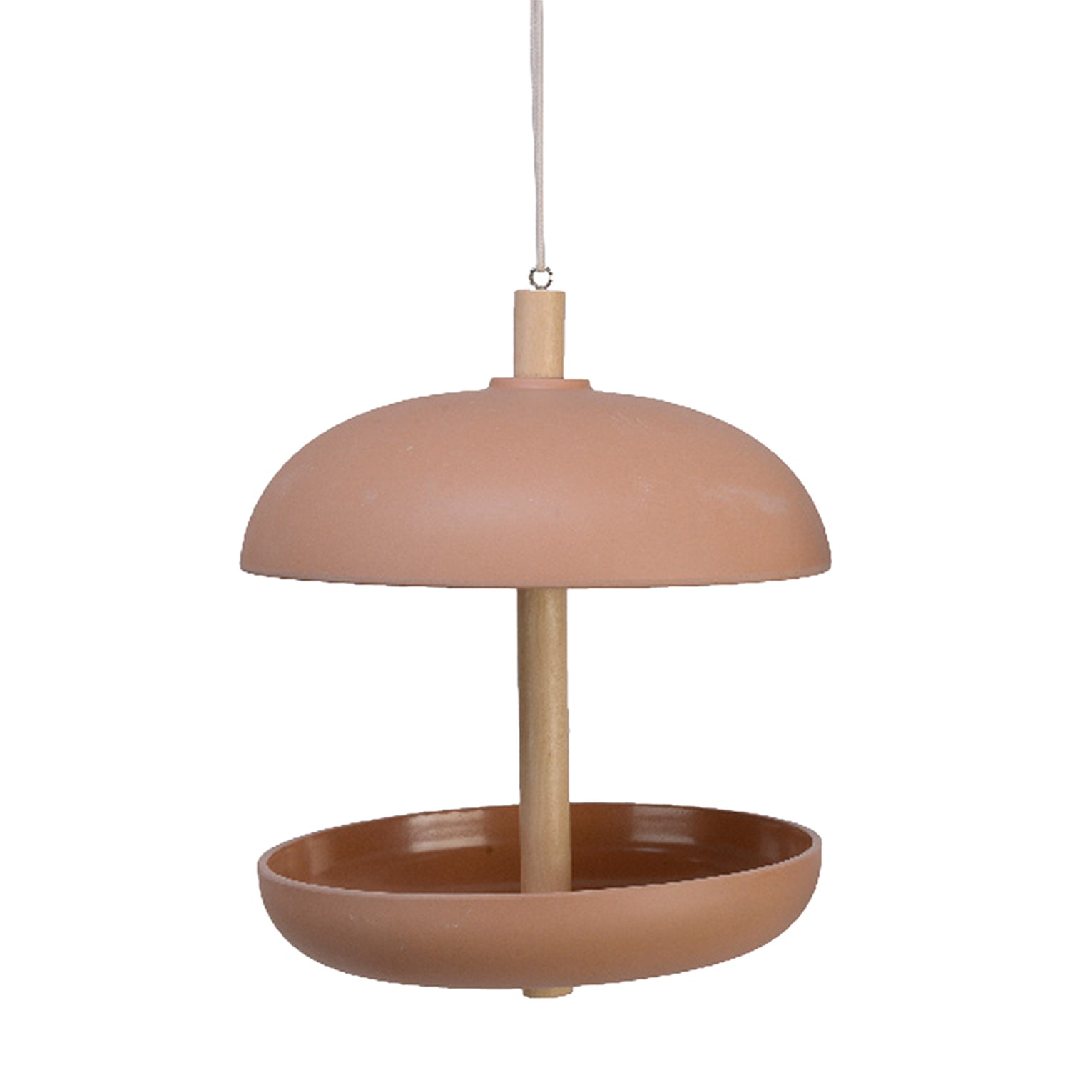 Decoris Vogelvoedersilo - hangend - bamboe - terra bruin - 25 cm