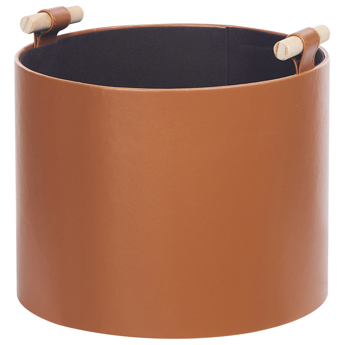 Beliani - ARAM - Opbergmanden set van 3 - Bruin - Kunstleer