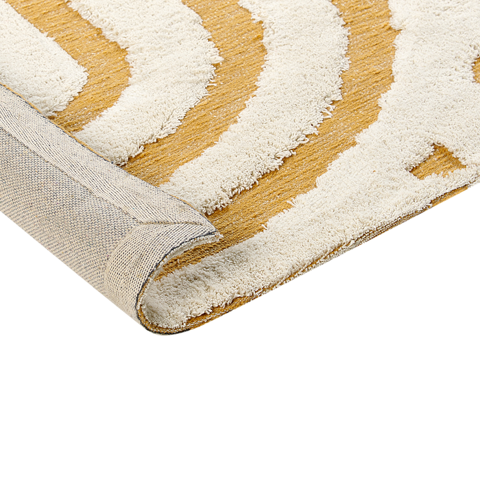 Beliani - PERAI - Vloerkleed - Gebroken wit - 300 x 400 cm - Katoen