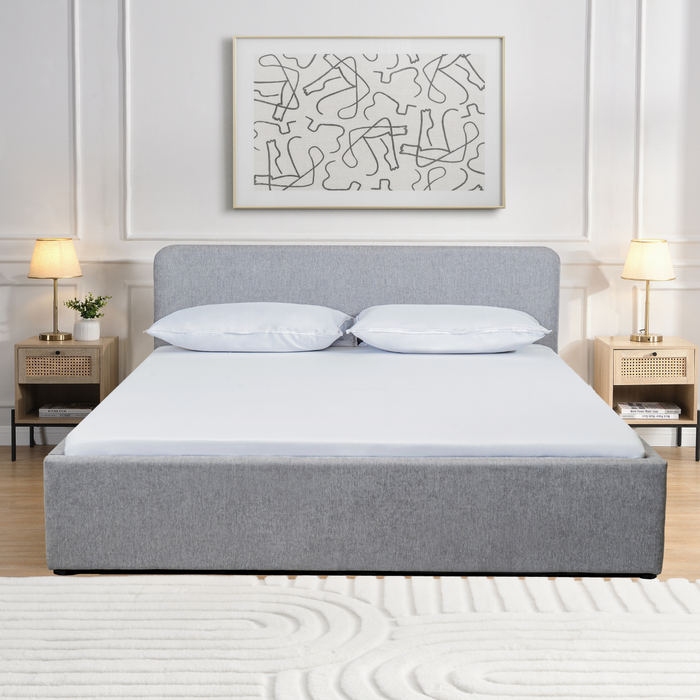 Calicosy - Bed met opbergruimte Livy - 205 cm - Grijs