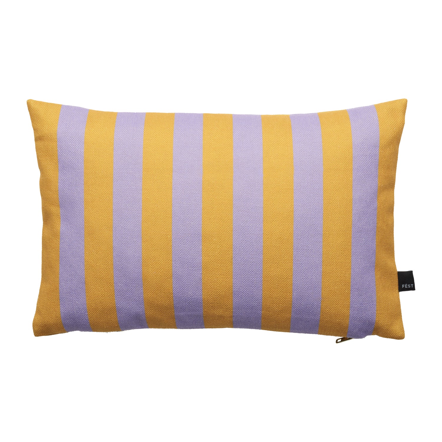 FÉST Stripes & Checks Sierkussen 30 x 45 cm - Orange / Purple