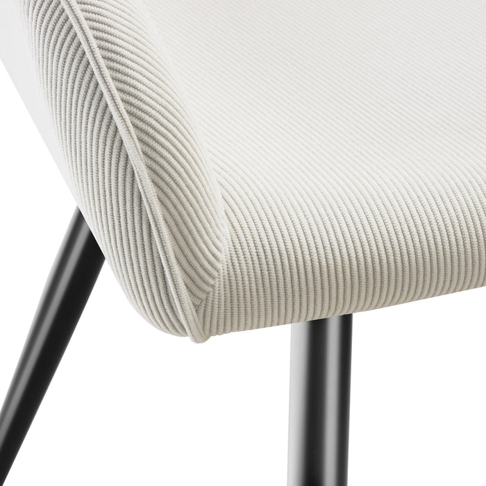 tectake® Eetkamerstoel Marilyn, koordlook, gestoffeerd - Set van 6