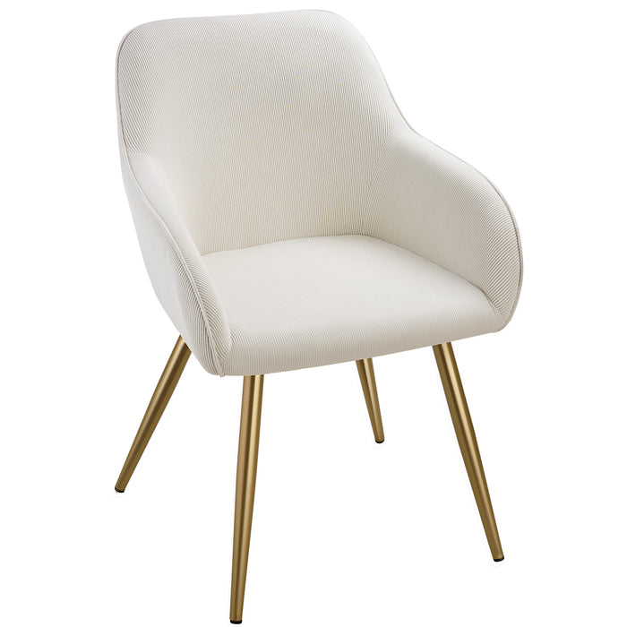 tectake® Eetkamerstoel Marilyn, koordlook, gestoffeerd - Set van 6