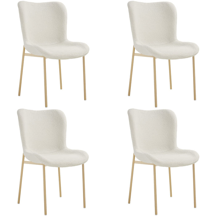 tectake® Gestoffeerde stoel Tessa - Set van 4