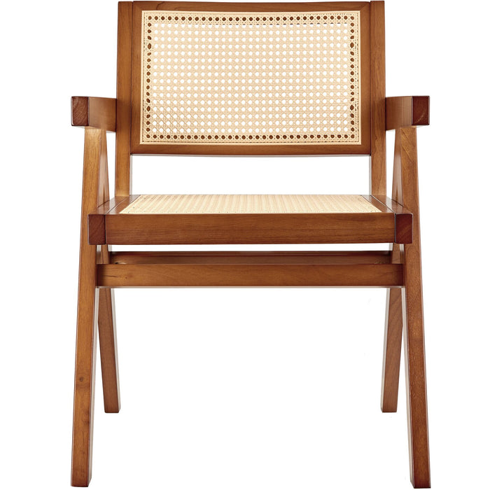 tectake® Eetkamerstoel Lizzy met Weens vlechtwerk in boho-stijl