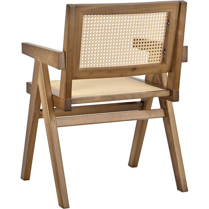 tectake® Eetkamerstoel Lizzy met Weens vlechtwerk in boho-stijl