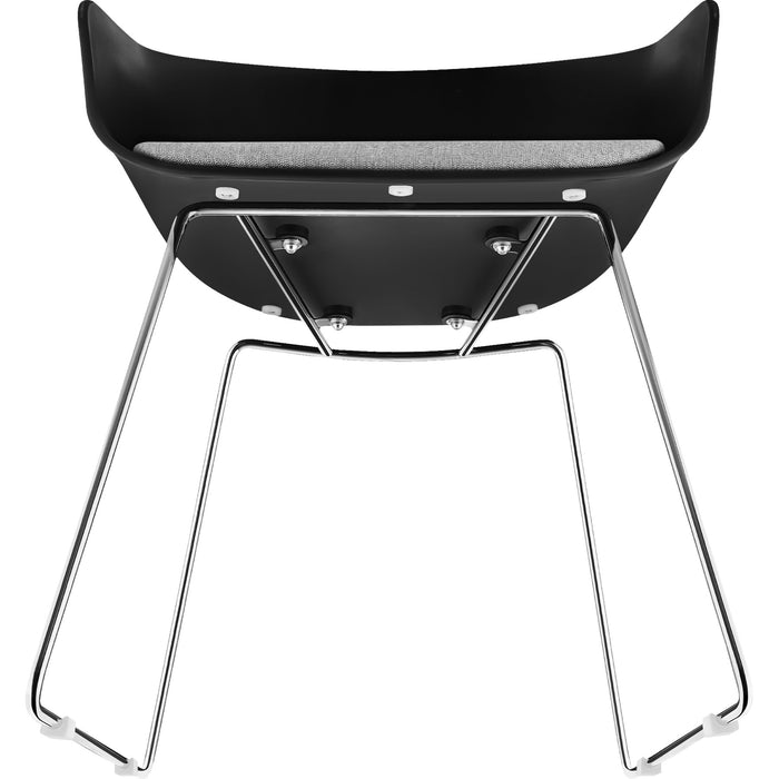 tectake® Kunststof eetkamerstoel Logart, gestoffeerd - Set van 6