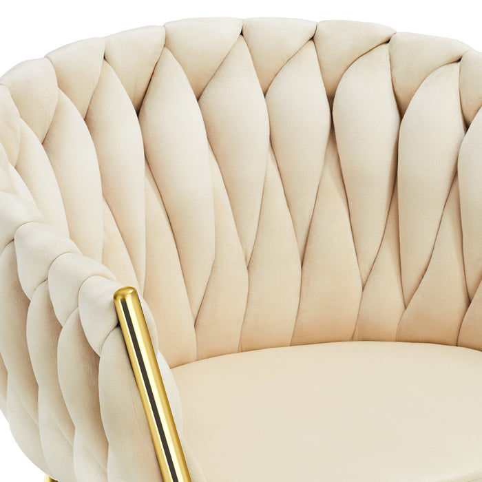 tectake® Set eetkamerstoelen Astano fluweel, knoopdesign - Set van 6