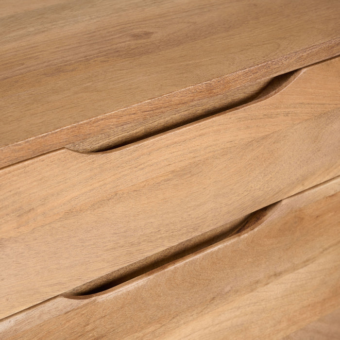 Nachtkastje Flores Hout - Mango|Hout - Naturel|Bruin Hout