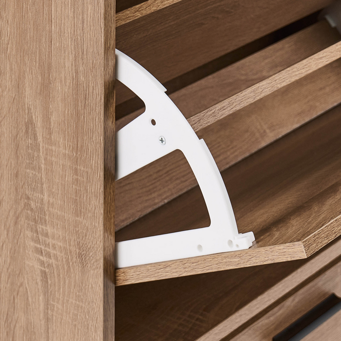 Beliani - BOWRAL - Schoenenkast 4 vakken - Lichtbruin - Vezelplaat