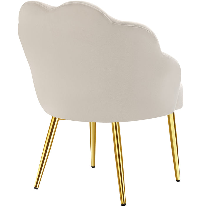 tectake® Cocktail stoel Hellen, gestoffeerd met fluwelen bekleding