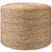 tectake® Handgemaakte poef Banno Cylinder van jute rond, boho-stijl