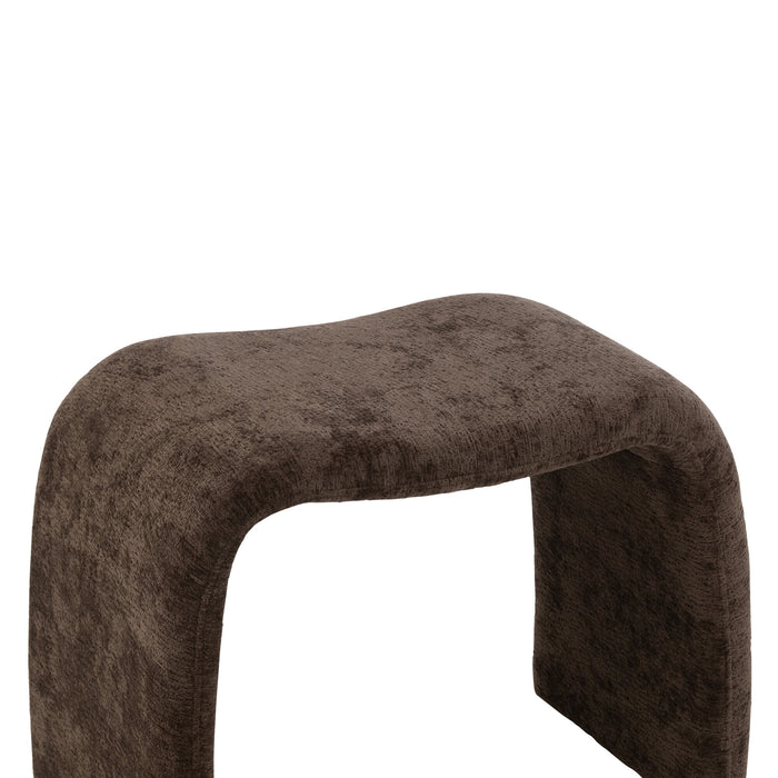 J-Line kruk N shape - textiel - donkerbruin