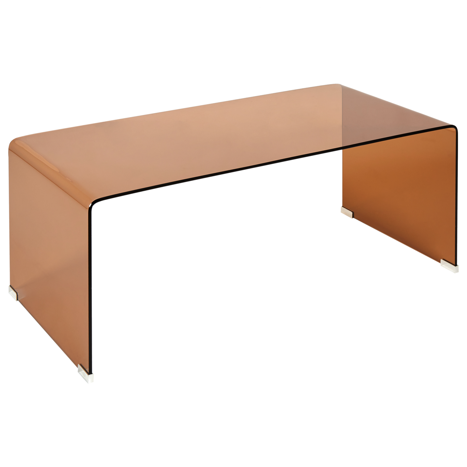 Beliani - KENDALL - Salontafel - Bruin - Veiligheidsglas