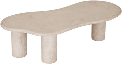DTP Home Coffee table Curva SAND,35x130x69 cm, mortex