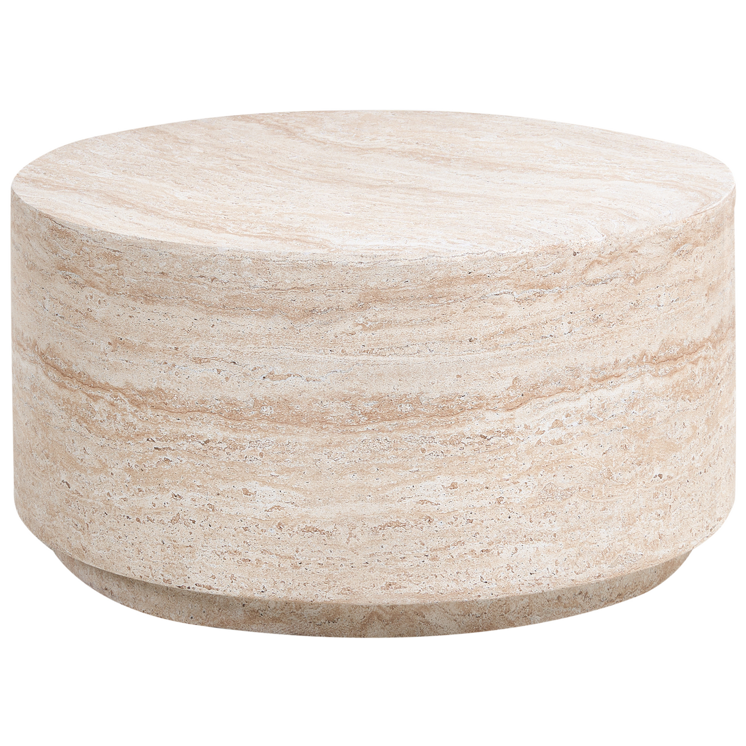 Beliani - ASIERIO - Bijzettafel - Beige - Lichtbeton (MgO)