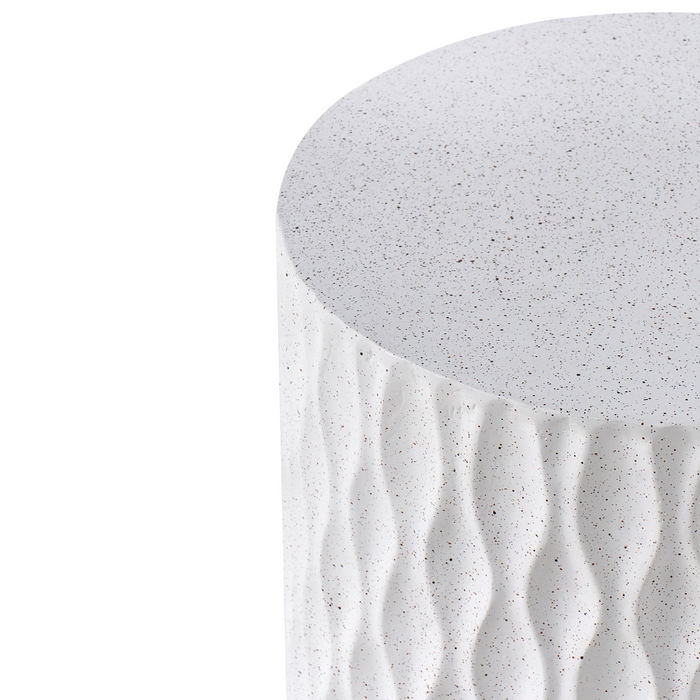 Beliani - ANTELAO - Bijzettafel - Wit - Lichtbeton MgO