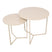 LOFT42 Dulon Set Bijzettafels Rond - Beige - Ø49x46