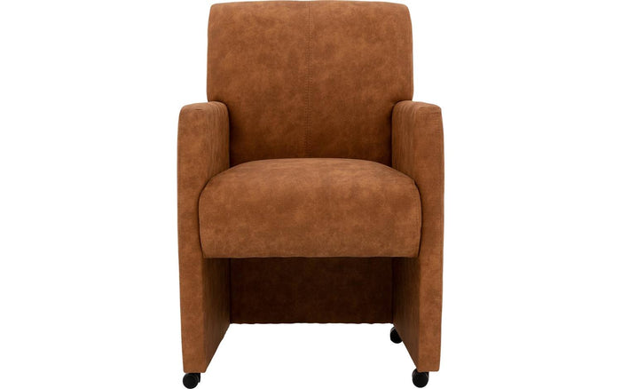 Goossens  Eetkamerstoel Alex -  Kunstleer met armleuning