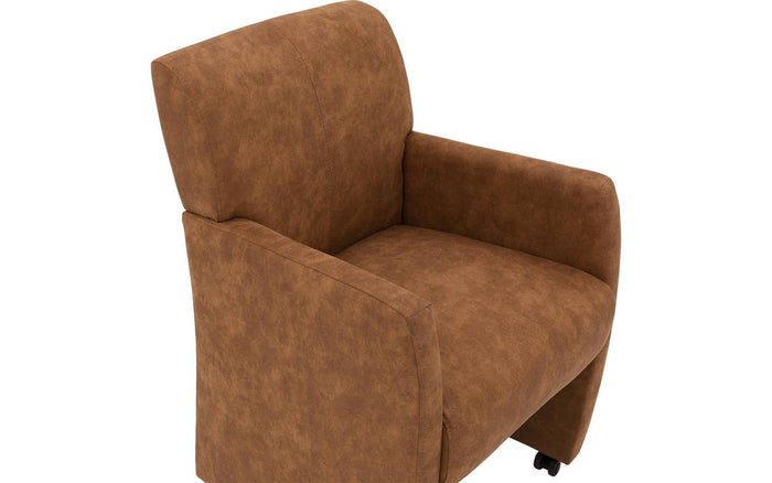 Goossens  Eetkamerstoel Alex -  Kunstleer met armleuning