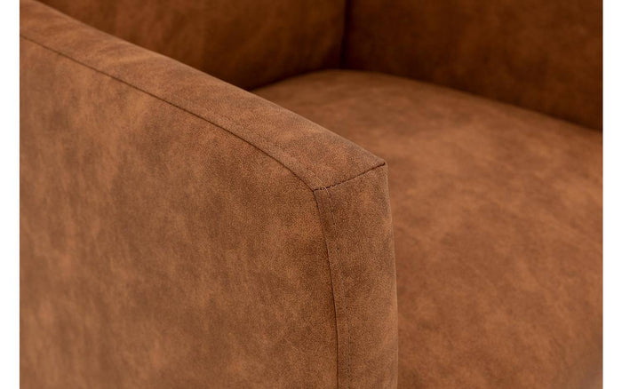 Goossens  Eetkamerstoel Alex -  Kunstleer met armleuning