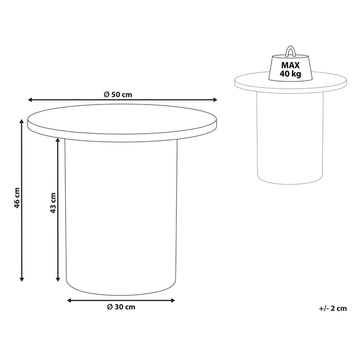 Beliani - AMMON - Bijzettafel - Beige - MDF