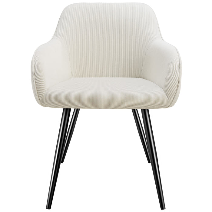 tectake® Eetkamerstoel Marilyn, koordlook, gestoffeerdper stuk