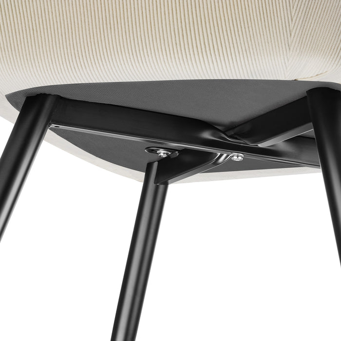 tectake® Eetkamerstoel Marilyn, koordlook, gestoffeerdper stuk