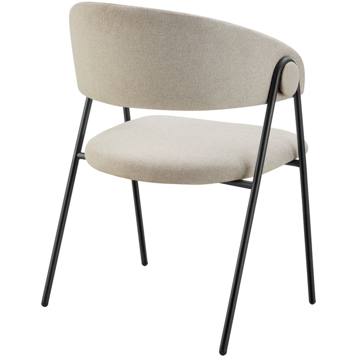 tectake® Eetkamerstoel Bedano, gestoffeerd, geweven stof, 150 kg