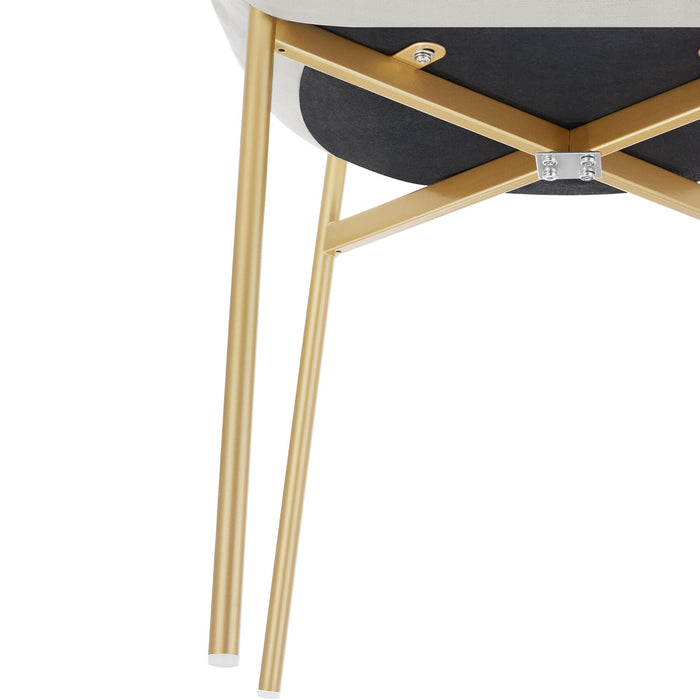 tectake® Gestoffeerde stoel Tessa - Set van 2