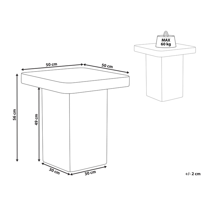 Beliani - DUSON - Bijzettafel - Beige - MDF