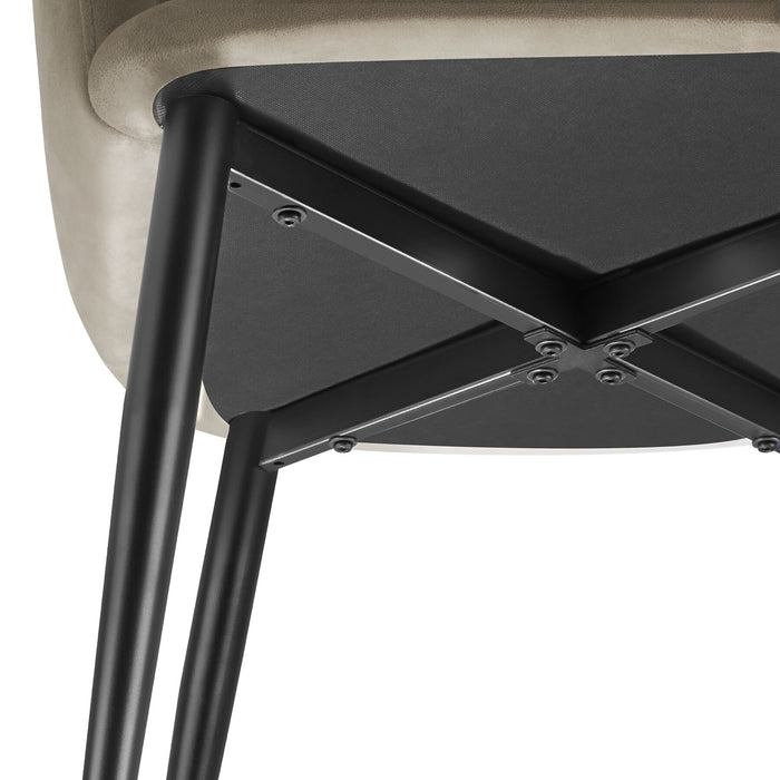 tectake® Eetkamerstoel Sachel, fluweellook, gestoffeerd, 120 kg