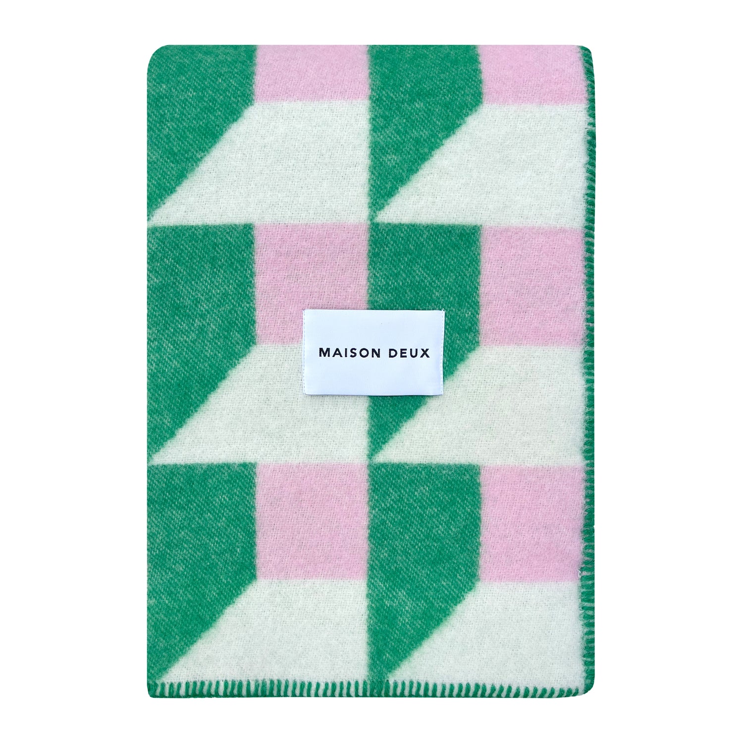 Maison Deux Cubics Plaid - Gras Roze
