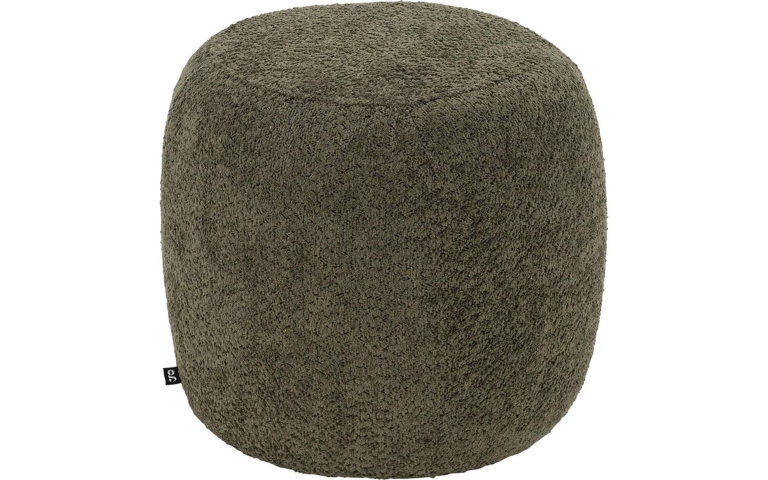 Goossens Poef Lizz in boucle mosgroen