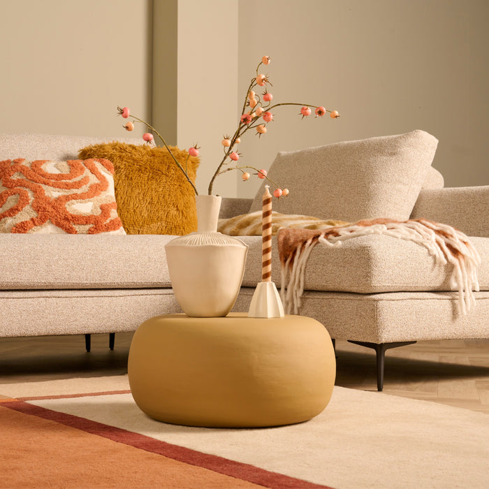 Bijzettafel Villach - Geel|Oker - MDF - 50x25x50cm (BxHxD)