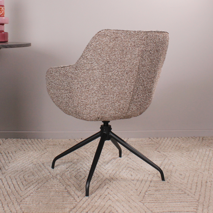 DS4U Cas armstoel terugdraai - coffee