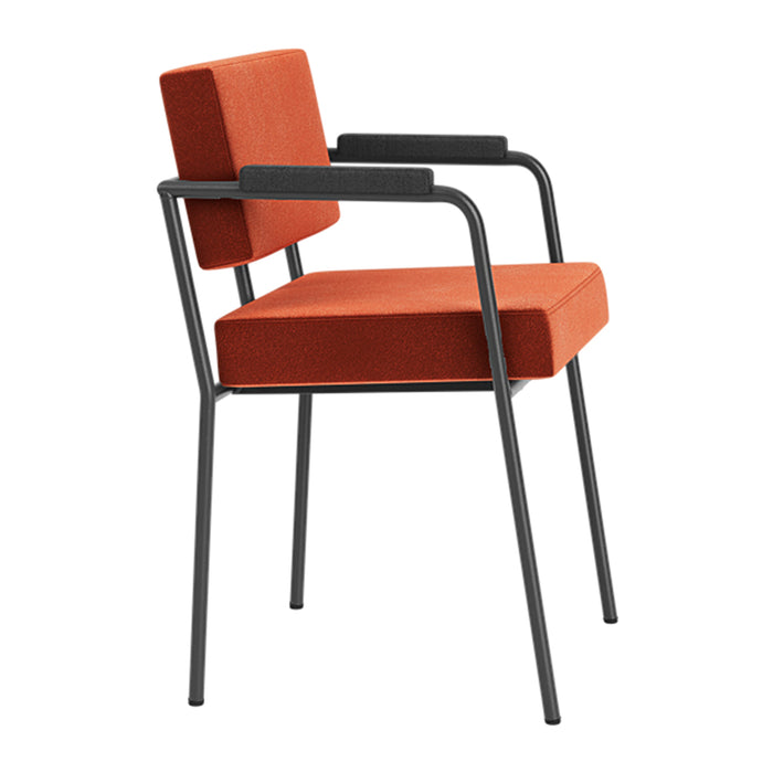 FÉST Monday Eetkamerstoel met Armleuning - Royal - Black / Saffron