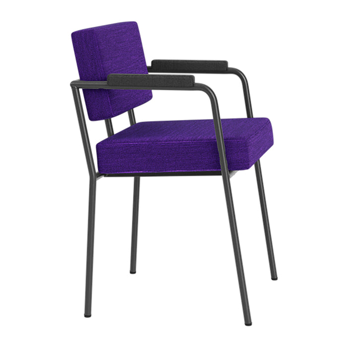 FÉST Monday Eetkamerstoel met Armleuning - Steelcut Quartet - Black / Purple