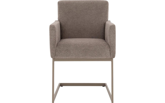 Goossens  Eetkamerstoel Tommie -  Textiel met armleuning