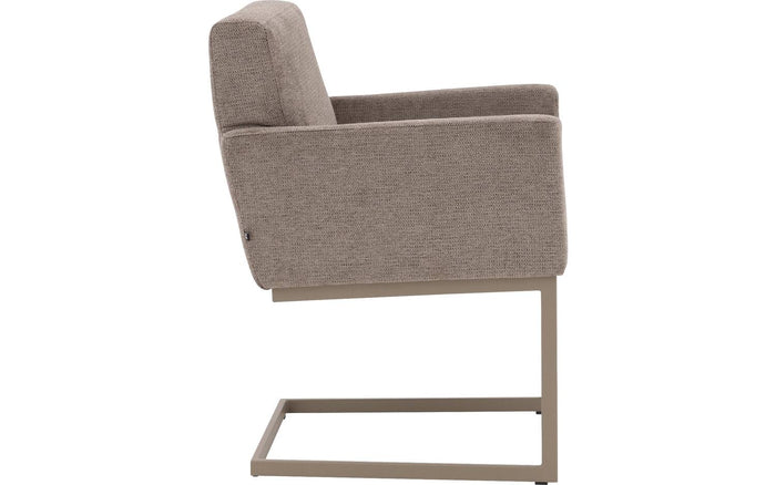 Goossens  Eetkamerstoel Tommie -  Textiel met armleuning