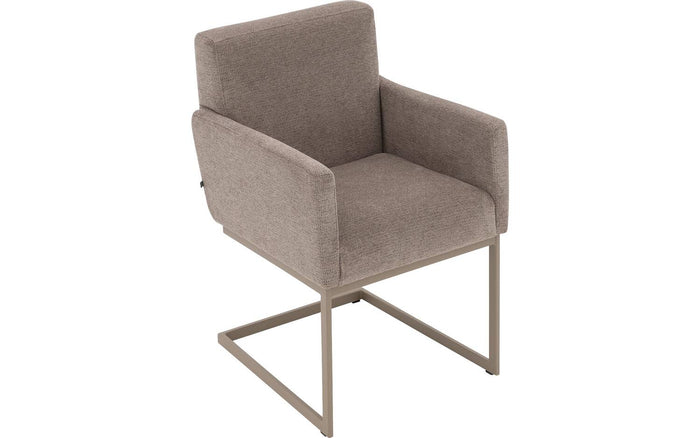 Goossens  Eetkamerstoel Tommie -  Textiel met armleuning