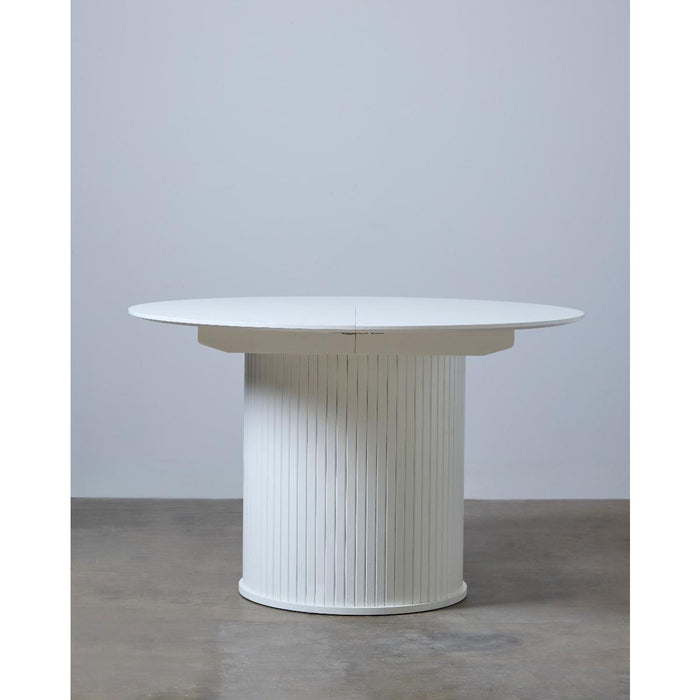 Nordic Home - Kelly ronde uitschuif eetafel Ø120-167 cm - wit