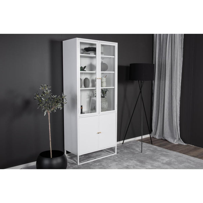 Svea - Noma vitrinekast - 80 x 190 cm - wit