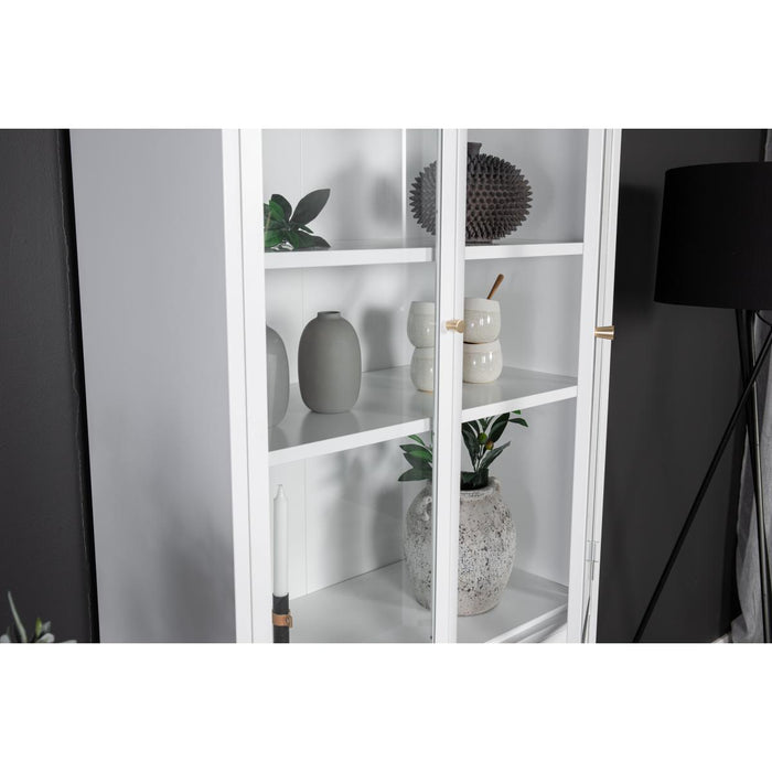 Svea - Noma vitrinekast - 80 x 190 cm - wit