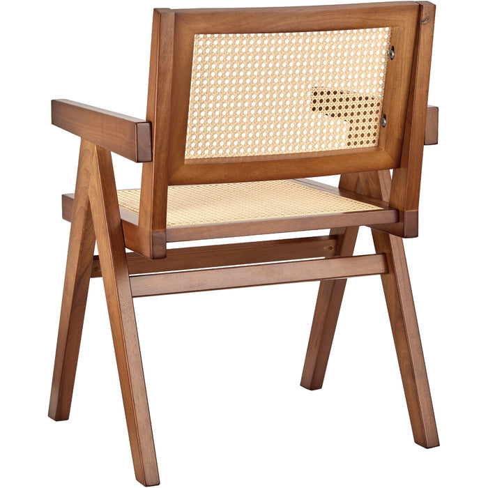 tectake® Eetkamerstoel Lizzy met Weens vlechtwerk in boho-stijl