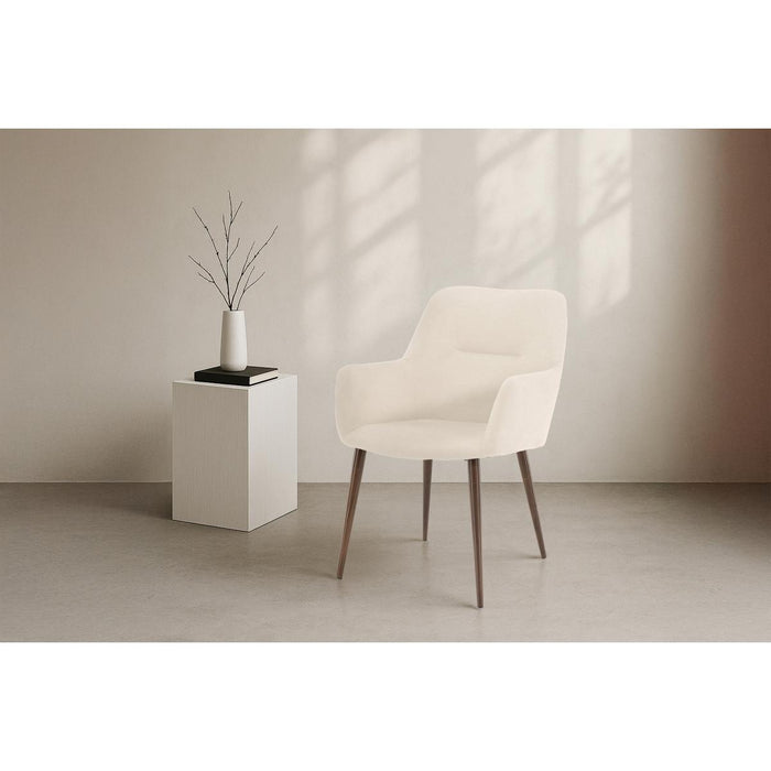 Svea - Keira eetkamerstoel - linnenlook - beige