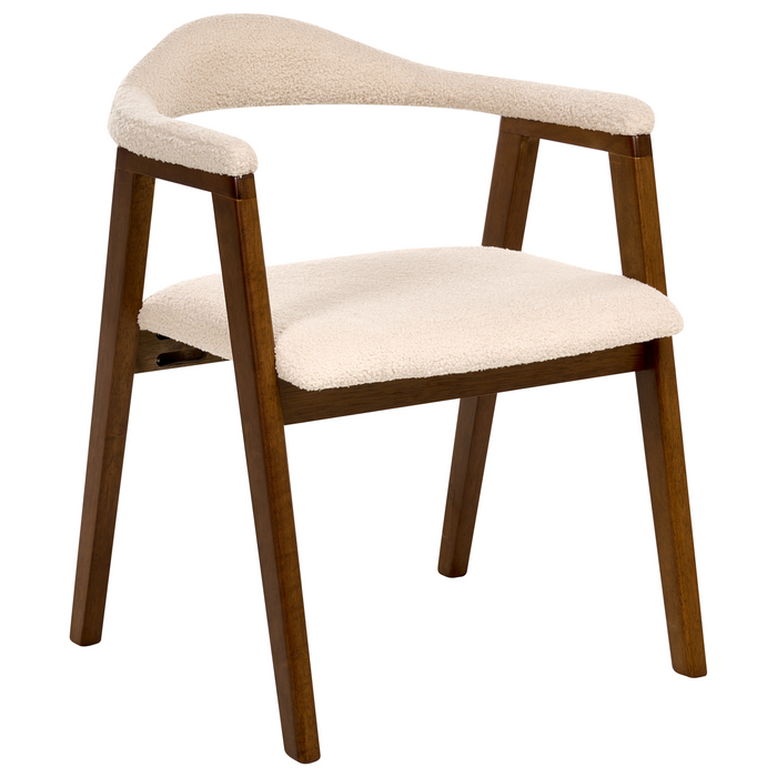 Beliani - ONECO - Eetkamerstoel set van 2 - Donkerbruin - Rubberhout