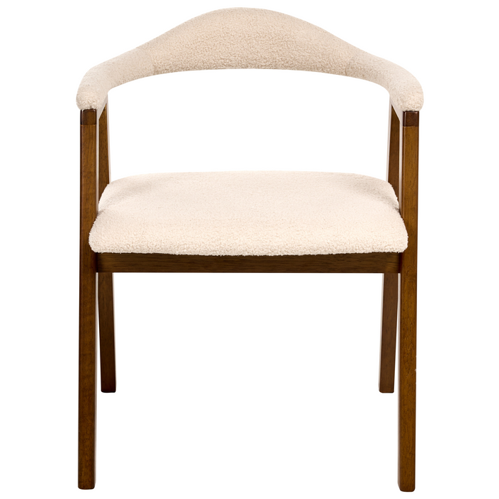 Beliani - ONECO - Eetkamerstoel set van 2 - Donkerbruin - Rubberhout