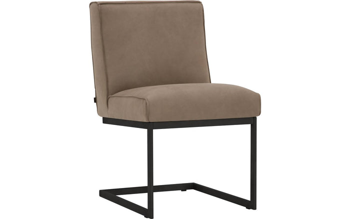 Goossens  Eetkamerstoel Tomleuning -  Leder zonder armleuning