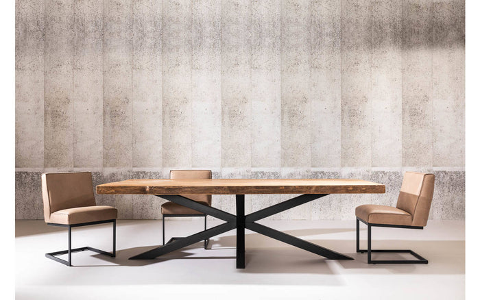 Goossens  Eetkamerstoel Tomleuning -  Leder zonder armleuning